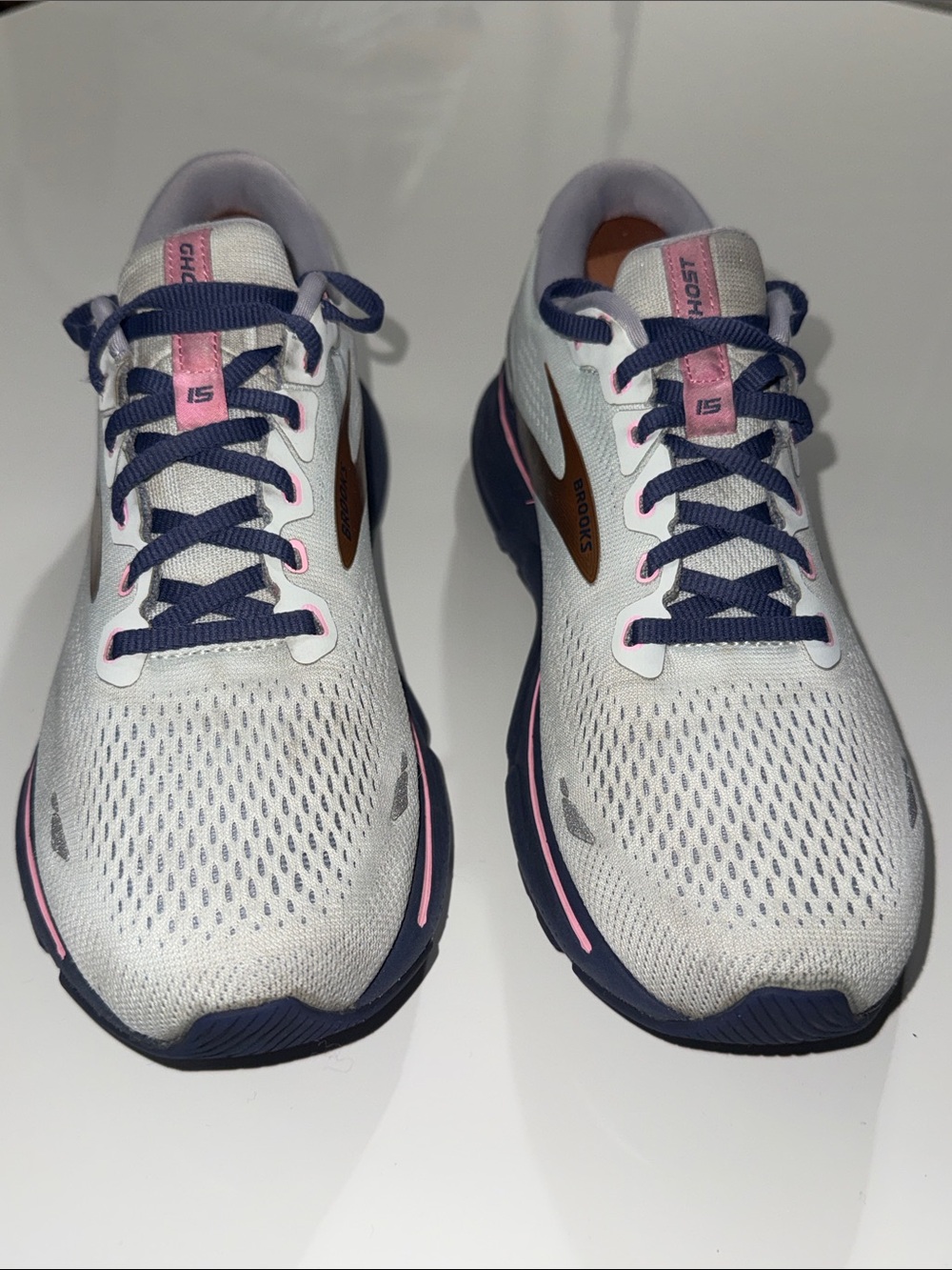 Brooks Ghost 15 Women's Size 9.5D Wide Running Shoes Spa Blue Copper